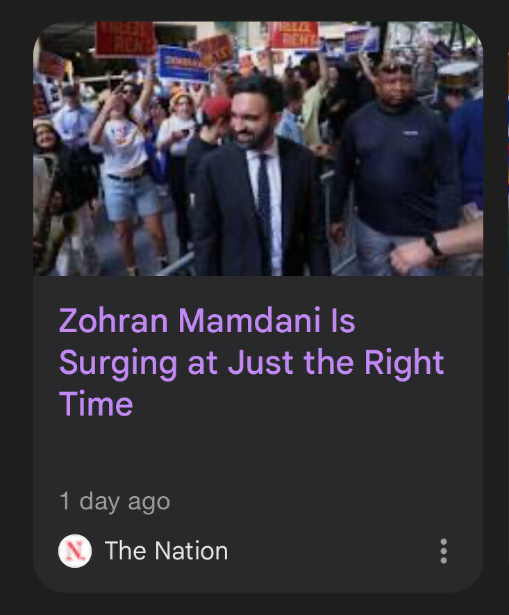 Zohran surging at just the right time - nation article 